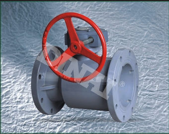 PN10 bar valve UPVC flange plastik bola, 1/2 &amp;quot;sampai 12&amp;quot; DIN, ANSI, JIS koneksi flange