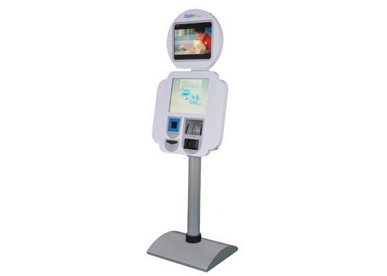 Robot Bentuk Kios Multimedia, Bar-code Scanner, dan Telepon S802