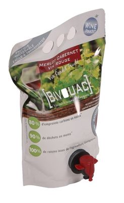 Cukup Standing Wine Pouch Bib Bag In Box, Stand Up Plastik Kantong Untuk Cairan