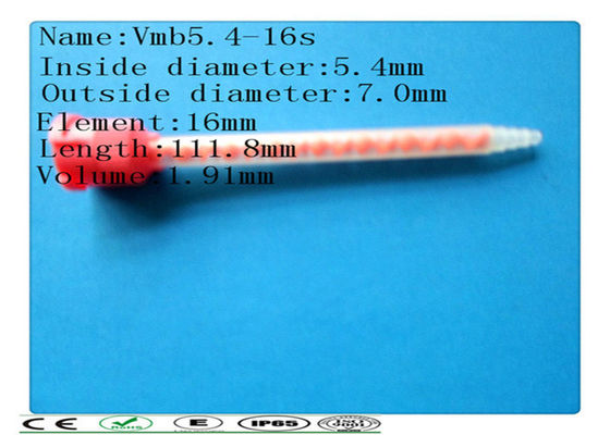 MB 5.4-16s plastik mixer statis untuk mencampur tabung, epoxies dan polyureas tabung mixer statis