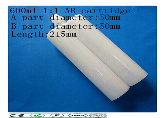 Pemberian 600ml ganda cartridge, Plastik AB Lem Cartridge