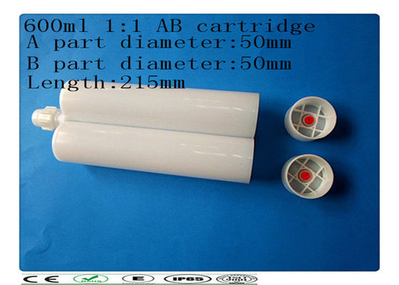 Pemberian 600ml ganda cartridge, Plastik AB Lem Cartridge