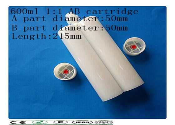 Dua komponen 600 ml 1: 1 perekat barel, industri cartridge lem AB