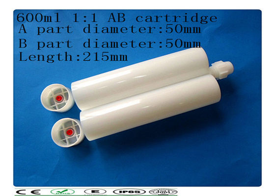 Dua komponen 600 ml 1: 1 perekat barel, industri cartridge lem AB