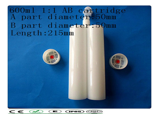 PE ganda carcartridge, 600ml dua komponen cartridge, side by side cartridge