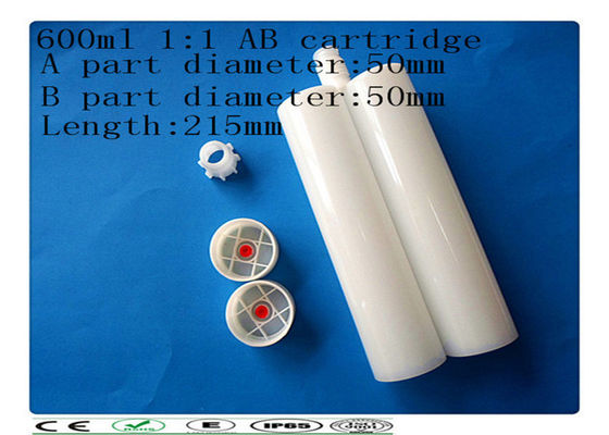 PE ganda carcartridge, 600ml dua komponen cartridge, side by side cartridge
