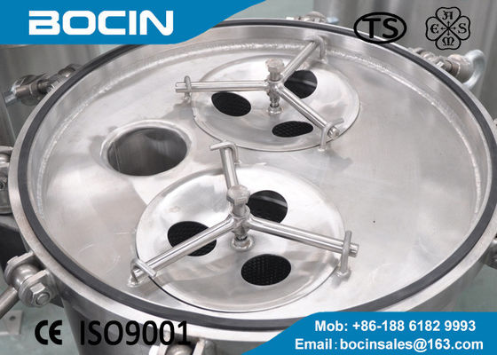Aliran tinggi bukaan vertikal multi bag Filter Housing untuk penyaringan air limbah
