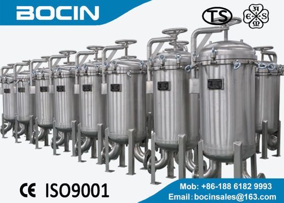 Aliran tinggi bukaan vertikal multi bag Filter Housing untuk penyaringan air limbah