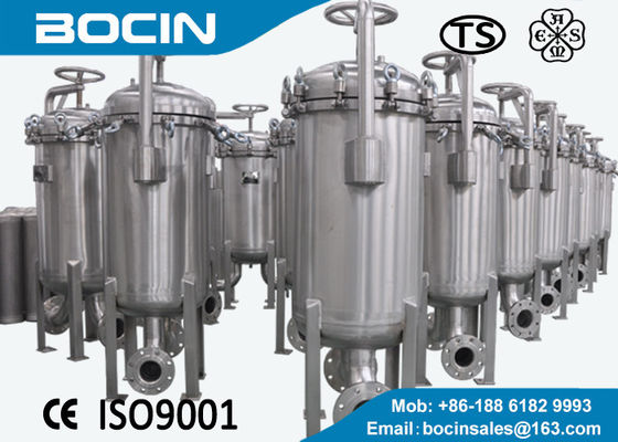 Aliran tinggi bukaan vertikal multi bag Filter Housing untuk penyaringan air limbah