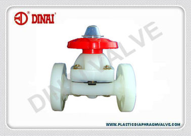 PVDF / PTFE plastik diafragma katup, jenis bendung, 1/2 &quot;untuk 10&quot; DIN, ANSI # 16,5, JIS10K koneksi flange, PN10