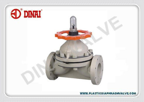 PPH / PTFE plastik diafragma katup, jenis bendung, 1/2 &quot;untuk 10&quot; DIN, ANSI # 16,5, JIS10K koneksi flange, PN10