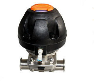 Diafragma pneumatik katup Stainless Steel katup dengan plastik Atuator DN25 - DN50
