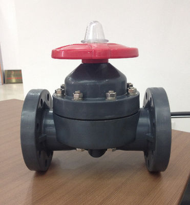 Jenis bendung UPVC diafragma katup, 5 &quot;, 6&quot;, 8 &quot;, 10&quot;.  roda pegangan