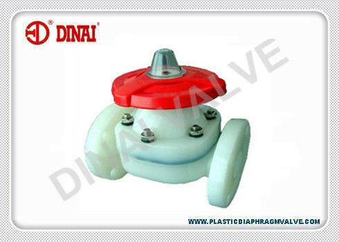 PVDF / PTFE plastik diafragma katup, jenis bendung, 1/2 &quot;untuk 10&quot; DIN, ANSI # 16,5, JIS10K koneksi flange, PN10