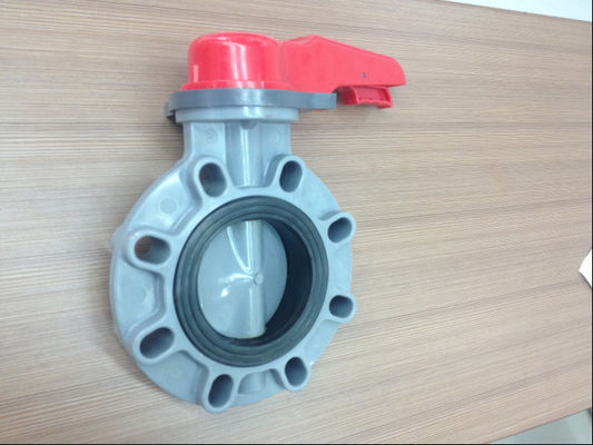 UPVC / PVC Plastik Butterfly Valve, 1/2 &quot;~ 24&quot; Electric Actuator Air kupu-kupu katup
