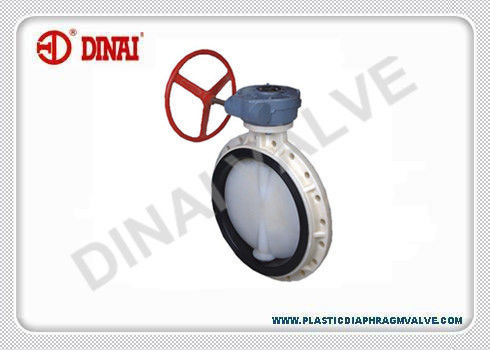 pengguna menangani PVDF katup kupu-kupu, jenis wafer, 1 &quot;sampai 8&quot;, PN1.0Mpa