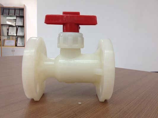 PN10 bar PP-GF plastik valve flange bola 1/2 &quot;sampai 12&quot; DIN, ANSI, koneksi JIS flange