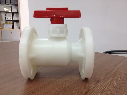 PP / FRPP flange bola Valve Handle Lever 1 &quot;(D32mm) ~ 3&quot; (D90mm) Plastik Ball Valve