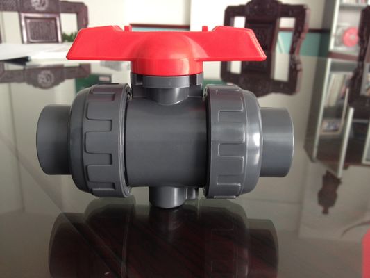CPVC flange Ball Valve Handle Lever 1-1 / 4 &quot;(D40mm) ~ 5&quot; (D140mm) Plastik Ball Valve
