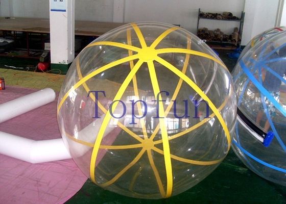 2m Diimpor Ritsleting Tiup Air Berjalan Bola Transparan 1.0mm PVC / TPU