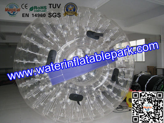 Lucu Commercial menarik Inflatable Biru Land Zorb Bola 3m x 2m