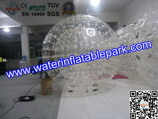 Lucu Commercial menarik Inflatable Biru Land Zorb Bola 3m x 2m