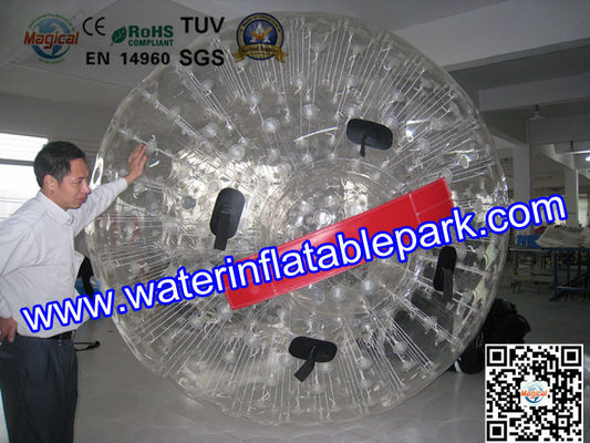 Lucu Commercial menarik Inflatable Biru Land Zorb Bola 3m x 2m