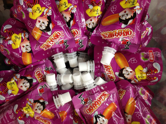 Disesuaikan Jelly Kemasan Stand Up Pouch Spout di Laminated Plastik